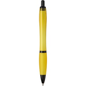 Nash recycled plastic ballpoint pen with black trims, yellow