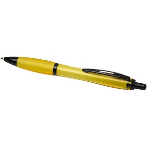 Nash recycled plastic ballpoint pen with black trims, yellow