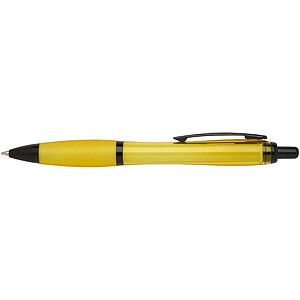 Nash recycled plastic ballpoint pen with black trims, yellow