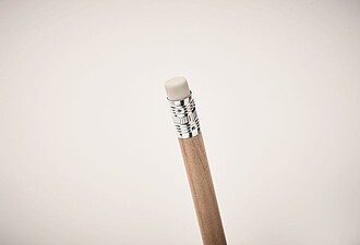 Natural pencil with eraser