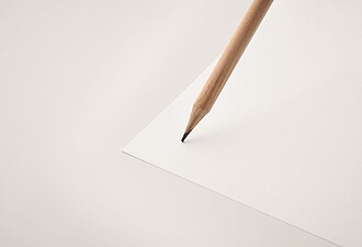 Natural pencil with eraser