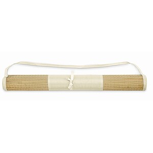Natural straw beach mat, beige