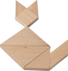 Natural wooden tangram puzzle Ulrike