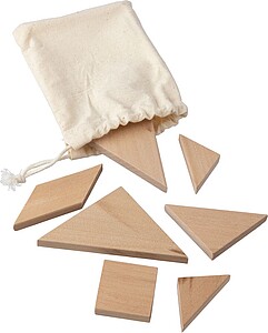 Natural wooden tangram puzzle Ulrike