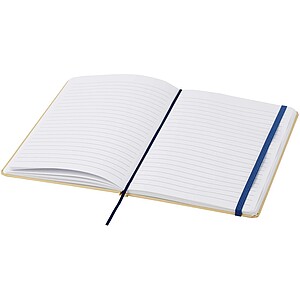Nelida A5 recycled cardboard hard cover notebook, ocean blue