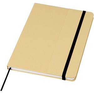 Nelida A5 recycled cardboard hard cover notebook, solid black