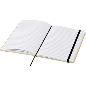 Nelida A5 recycled cardboard hard cover notebook, solid black