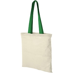 Nevada 100 g/m2 coloured handles cotton tote bag