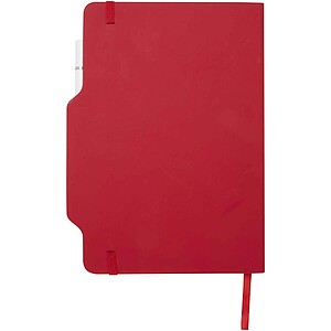 Nexus A5 hard cover notebook with pen and pencil combo, red