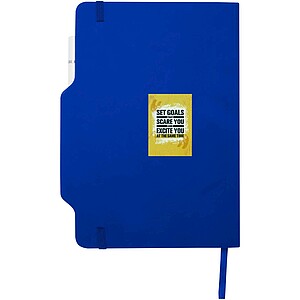 Nexus A5 hard cover notebook with pen and pencil combo, royal blue