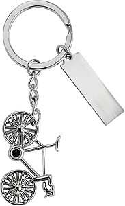 Nickel plated keychain.Silver