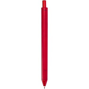 Niove recycled plastic soft cover notebook and ballpoint pen set (blue ink), red