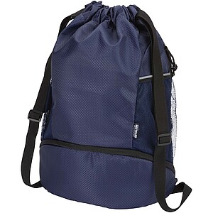 Nomad GRS recycled sports drawstring bag with bottom compartment 18L, navy