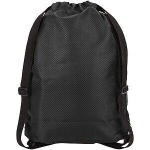 Nomad GRS recycled sports drawstring bag with bottom compartment 18L, solid black