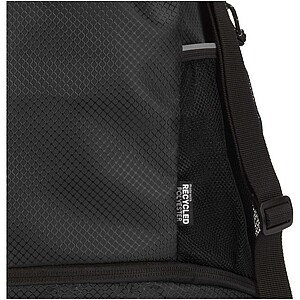 Nomad GRS recycled sports drawstring bag with bottom compartment 18L, solid black