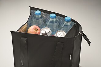 Non woven RPET cooler bag, black