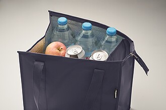Non woven RPET cooler bag, blue