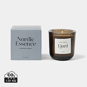 Nordic essence scented candle small, blue, dark brown
