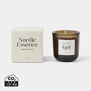 Nordic essence scented candle small, off white, dark brown