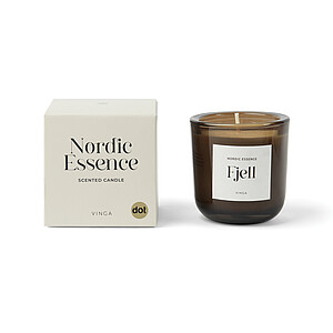 Nordic essence scented candle small, off white, dark brown