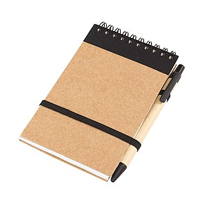 Note book made out of recycled paper/cardboard,colour black
