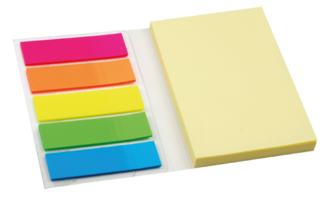 Note-it with plastic adhesive marks