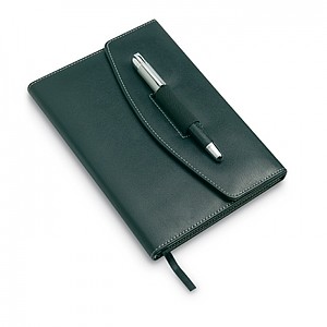 Notebook with ball pen, black
