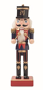 Nutcracker character ornament in wood