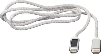 Nylon charging cable 100W Gerd, light grey