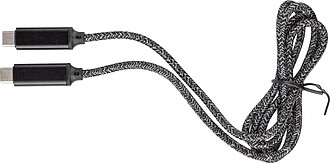 Nylon charging cable 100W Gerd, white