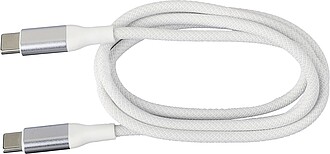 Nylon charging cable Jacob, white