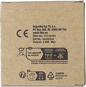 Nylon charging cable Janet, black