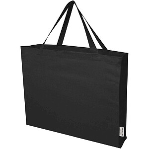 Odessa 220 g/m2 GRS recycled cotton tote bag 40L, solid black