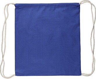 Oeko-Tex cotton (140 gsm) drawstring backpack Bridget, blue