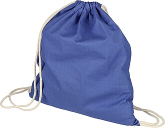 Oeko-Tex cotton (140 gsm) drawstring backpack Bridget, blue