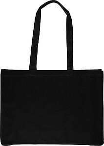Oeko-Tex cotton (220 gsm) shopping bag Isaac, black