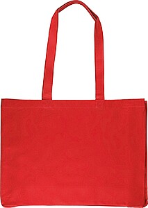 Oeko-Tex cotton (220 gsm) shopping bag Isaac, red