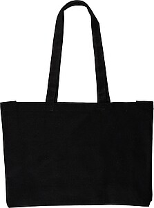 Oeko-Tex cotton (280 gsm) shopping bag Hugh, black