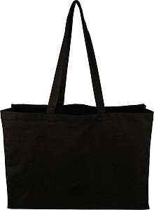 Oeko-Tex cotton (280 gsm) shopping bag Hugh, black