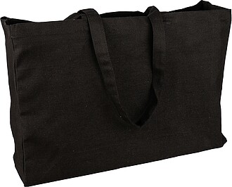 Oeko-Tex cotton (280 gsm) shopping bag Hugh, black