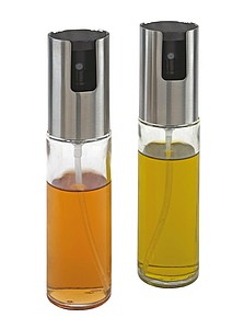 Oil and vinegar shakers "Lifestyle",colour transparent, silver