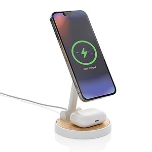 Ontario RCS rplastic 15W magnetic charging 2 in 1 stand, white