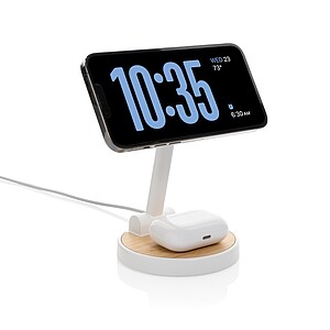 Ontario RCS rplastic 15W magnetic charging 2 in 1 stand, white