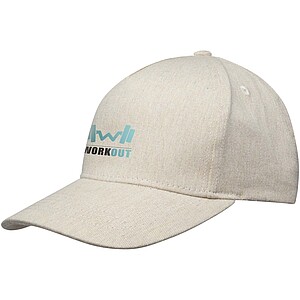 Onyx 5 panel Aware™ recycled cap, oatmeal