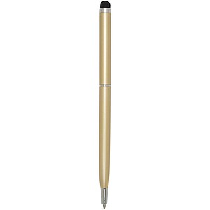 Ore aluminium ballpoint pen with stylus (blue ink), champagne