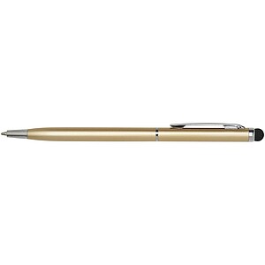 Ore aluminium ballpoint pen with stylus (blue ink), champagne