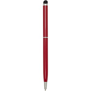 Ore aluminium ballpoint pen with stylus (blue ink), red