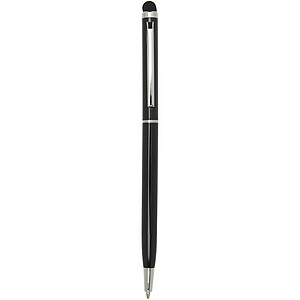 Ore aluminium ballpoint pen with stylus (blue ink), solid black