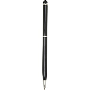 Ore aluminium ballpoint pen with stylus (blue ink), solid black