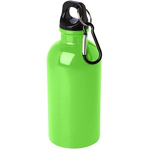 Oregon 400 ml RCS certified single wall stainless steel water bottle with carabiner, apple green